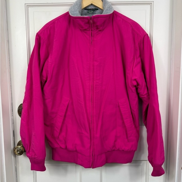 Vintage Jcrew Winter Pink Fleece Lined Jacket - Picture 1 of 5